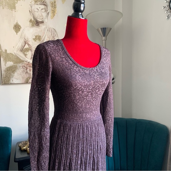 MISSONI PURPLE BROWN MIDI DRESS - Picture 2 of 13